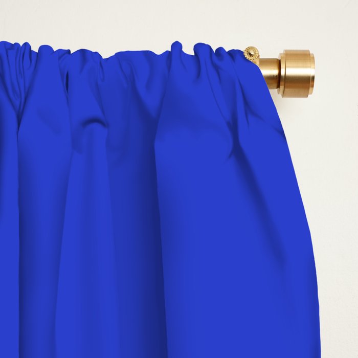 Solid Electric Cobalt Window Curtain Gallery Image 2