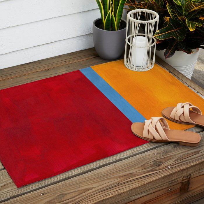 Corduroy Blue  Outdoor Rug Gallery Image 2