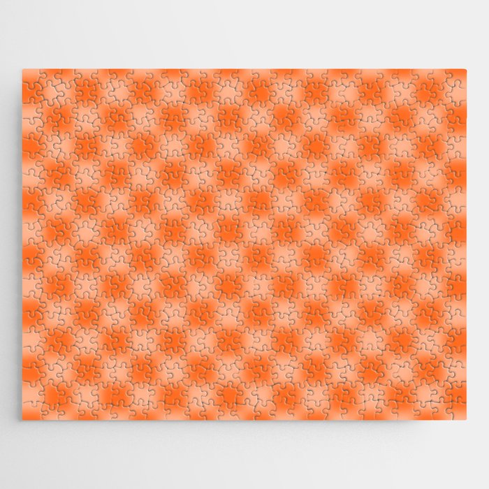 Checkered Blur Orange Blurry Checkered Pattern Jigsaw Puzzle Gallery Image 1