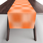Checkered Blur Orange Blurry Checkered Pattern Table Runner Gallery Image 1