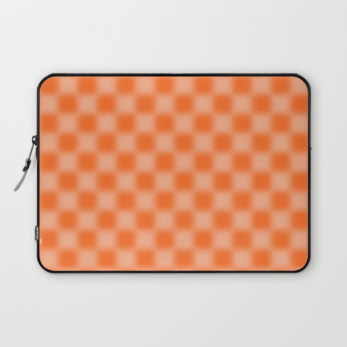 Checkered Blur Orange Blurry Checkered Pattern Laptop Sleeve Gallery Image 1