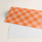 Checkered Blur Orange Blurry Checkered Pattern Wrapping Paper Gallery Image 2