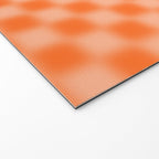 Checkered Blur Orange Blurry Checkered Pattern Welcome Mat Gallery Image 2