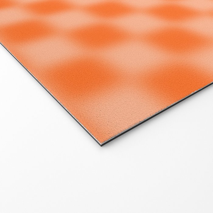 Checkered Blur Orange Blurry Checkered Pattern Welcome Mat Gallery Image 2