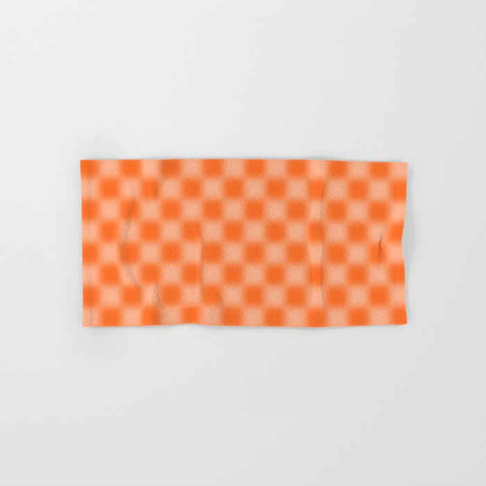 Checkered Blur Orange Blurry Checkered Pattern Bath Towel Gallery Image 1