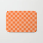 Checkered Blur Orange Blurry Checkered Pattern Bath Mat Gallery Image 1