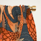 paisley fish gray Window Curtain Gallery Image 2