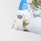 Greek Fantasy, Greece Travel Tropical Photography, Nature Landscape Ocean Architecture Graphic Pillow Sham Gallery Image 4