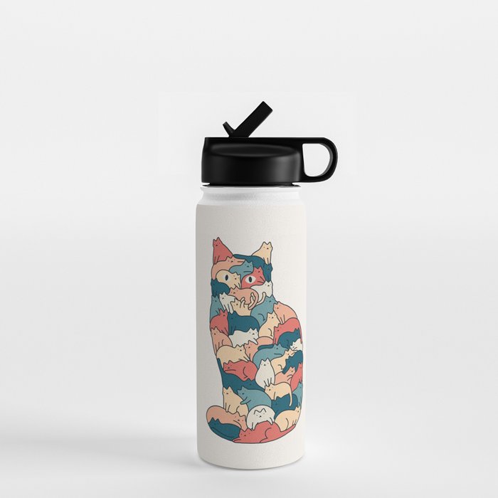 Cat Landscape 185: How many cats? Water Bottle Gallery Image 1