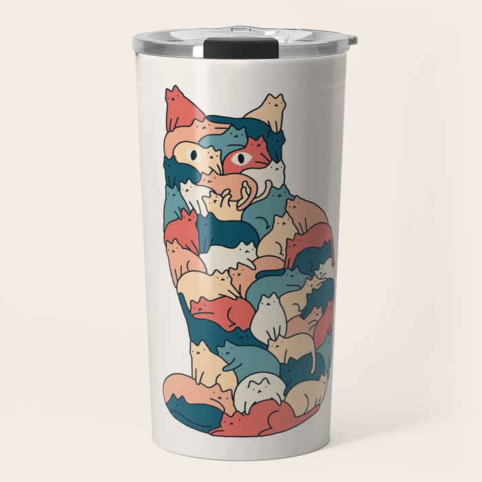 Cat Landscape 185: How many cats? Travel Mug Gallery Image 1