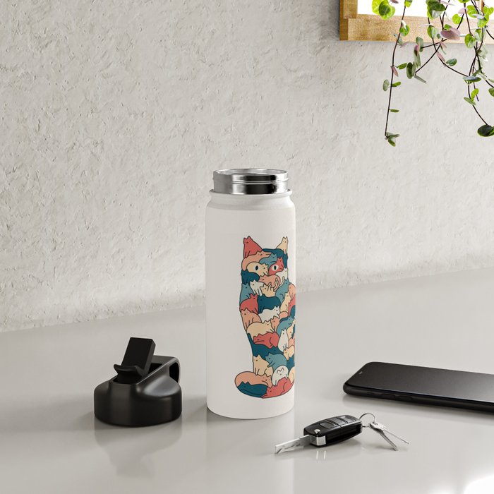 Cat Landscape 185: How many cats? Water Bottle Gallery Image 4