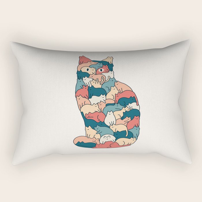 Cat Landscape 185: How many cats? Rectangular Pillow Gallery Image 2
