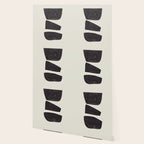 Black & White Minimalist Abstract Shapes Patterns Black Ink Painting Wallpaper Gallery Image 2