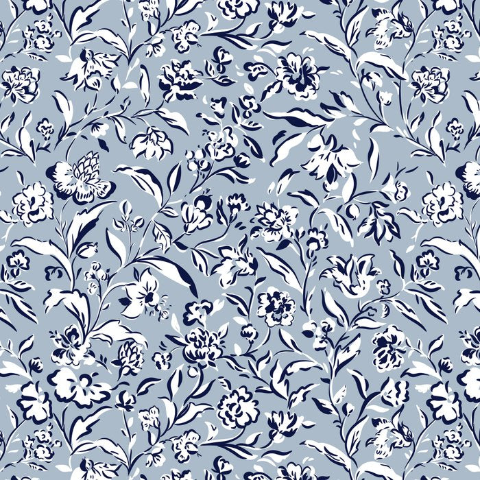 Painterly Florals - Blue Navy Coffee Mug Gallery Image 2