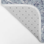 Painterly Florals - Blue Navy Bath Mat Gallery Image 2