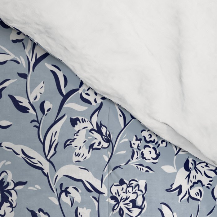 Painterly Florals - Blue Navy Comforter Gallery Image 4