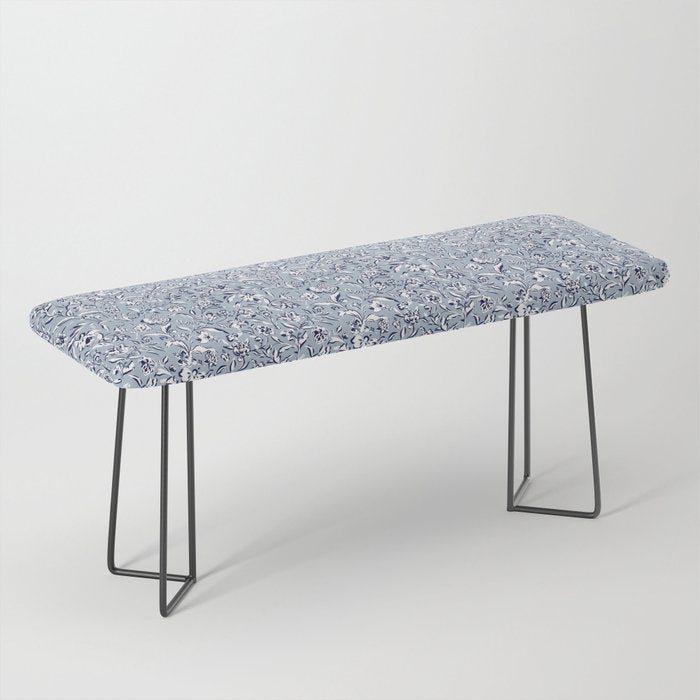 Painterly Florals - Blue Navy Bench Gallery Image 1