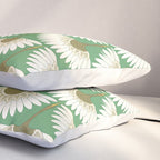 art deco cranes green Pillow Sham Gallery Image 3