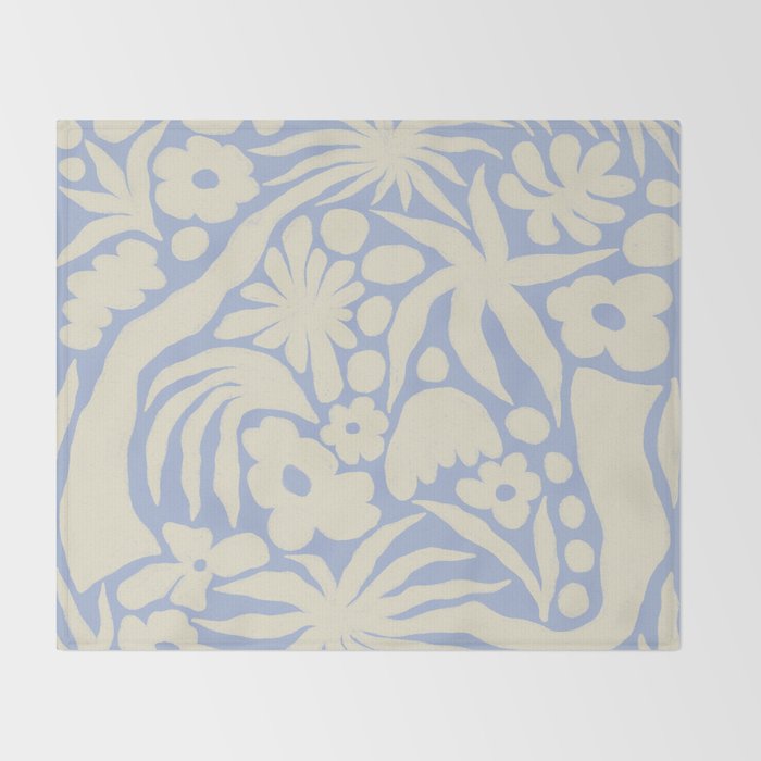 Blomstra blue Throw Blanket Gallery Image 2