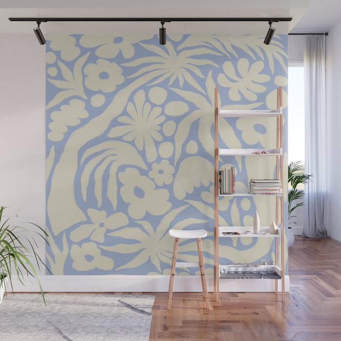 Blomstra blue Wall Mural Gallery Image 1