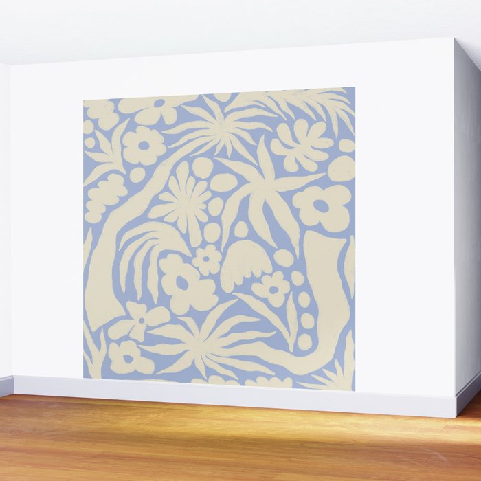 Blomstra blue Wall Mural Gallery Image 2