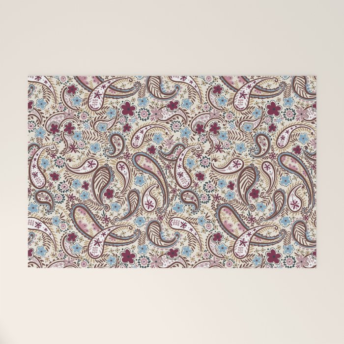 Whimsical Paisley Romance Welcome Mat Gallery Image 1