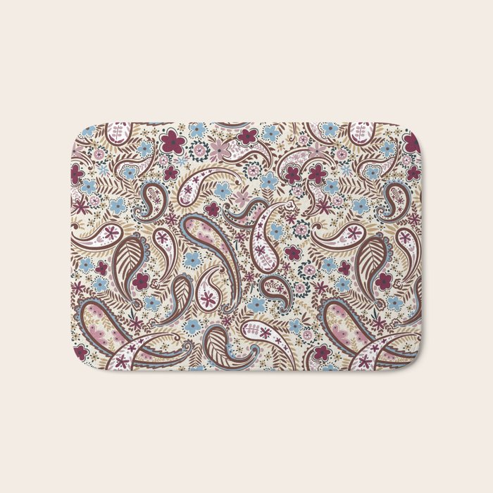 Whimsical Paisley Romance Bath Mat Gallery Image 1