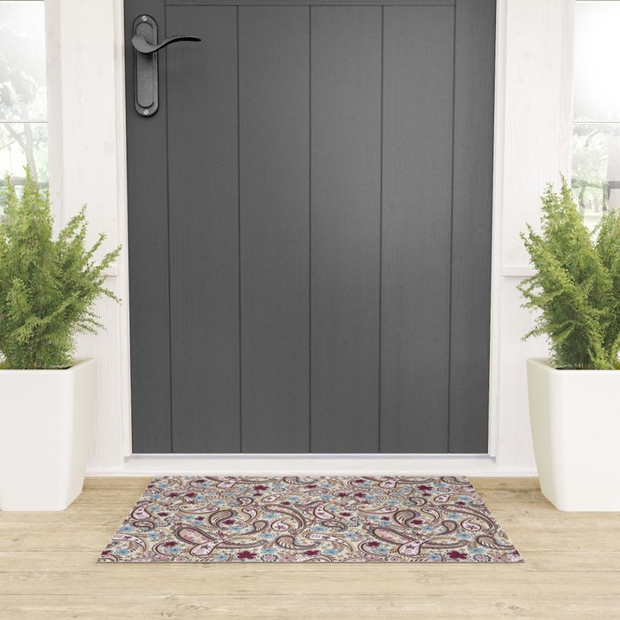 Whimsical Paisley Romance Welcome Mat Gallery Image 3