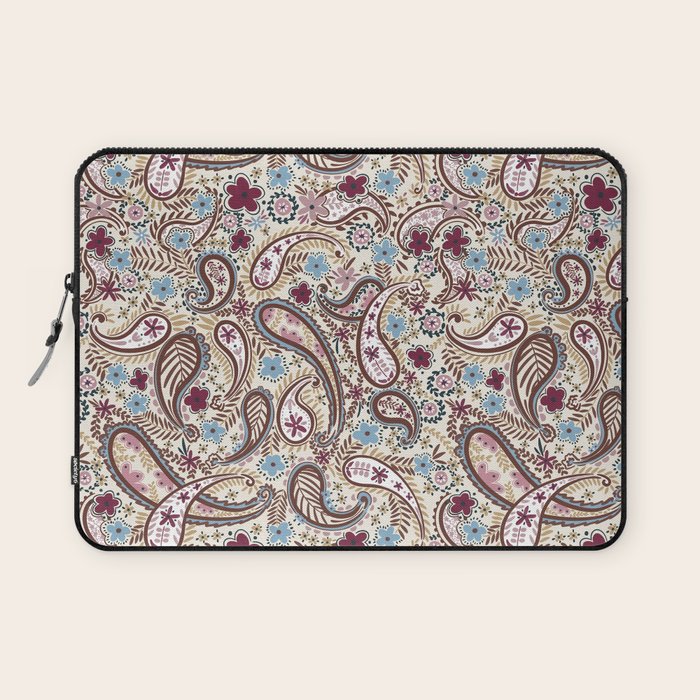 Whimsical Paisley Romance Laptop Sleeve Gallery Image 1