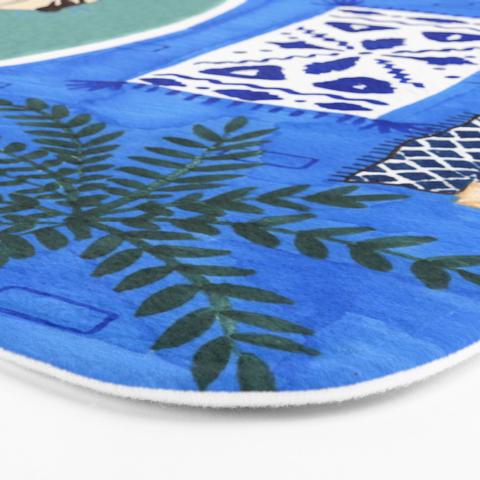 Blue Tiled Bath by Amanda Laurel Atkins Bath Mat Gallery Image 3