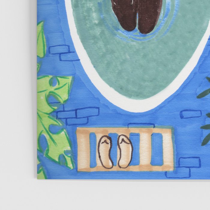 Blue Tiled Bath by Amanda Laurel Atkins Poster Gallery Image 3