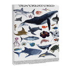 SEA CREATURES poster with names Canvas Print Gallery Image 6