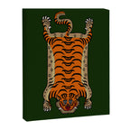 TIBETAN TIGER RUG-green Canvas Print Gallery Image 6