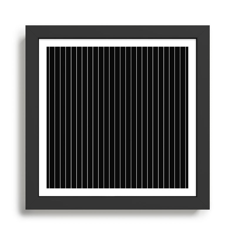Black And White Pinstripes Lines Stripes Minimalist Stripe Line Drawing Framed Art Print Gallery Image 1