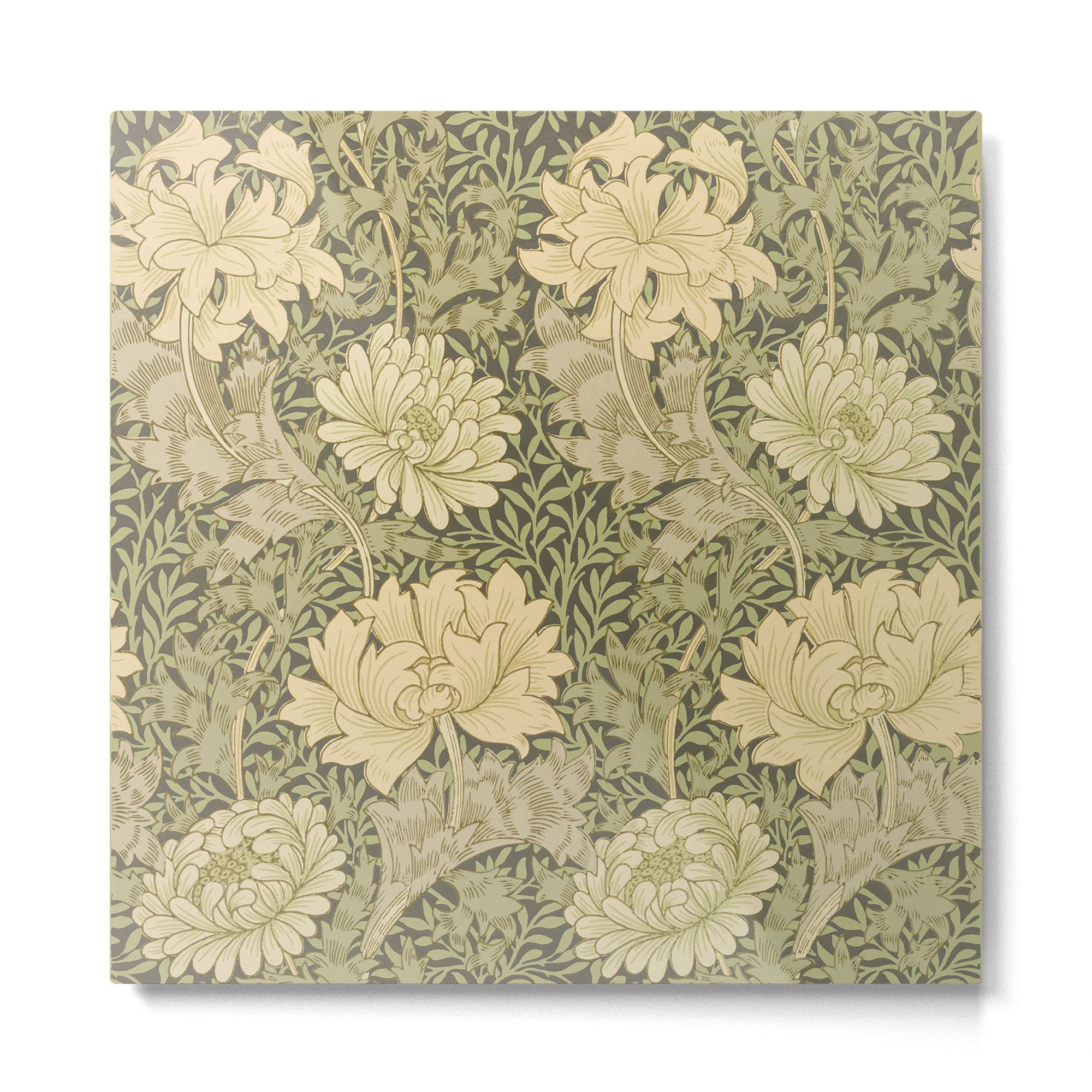 Chrysanthemum by William Morris 1877 Antique Vintage Victorian Jugendstil Art Nouveau Retro Pattern Metal Print Gallery Image 2