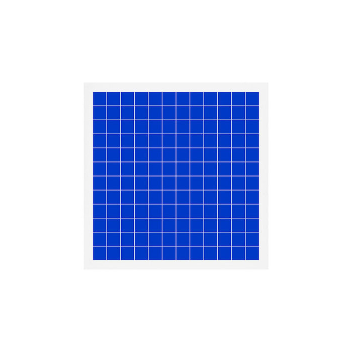 Grid Pattern Cobalt Blue White Windowpane Graph Check Stripe Lines Minimalist Stripes Line Drawing Art Print Gallery Image 1