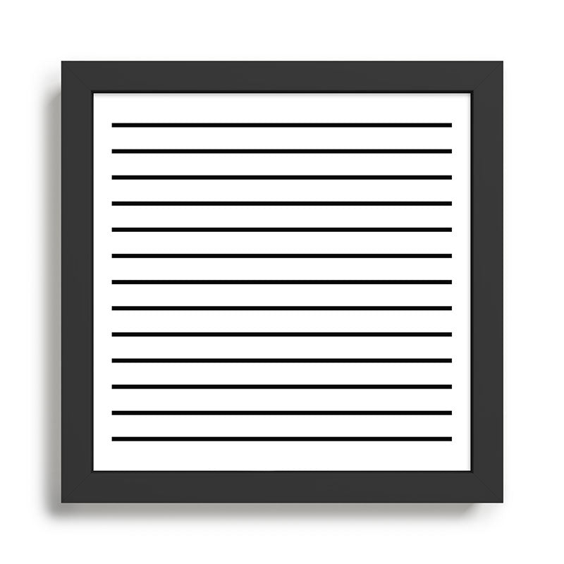 Minimalist Line Stripes Black And White Stripe Nautical Lines Drawing Framed Art Print Gallery Image 1