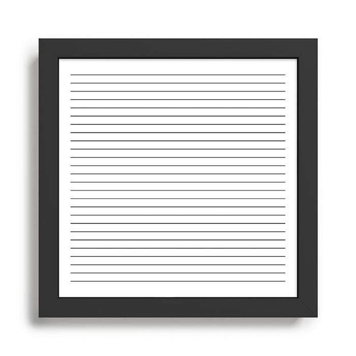 White And Black Pinstripe Line Stripe Minimalist Stripes Lines Drawing Framed Art Print Gallery Image 1