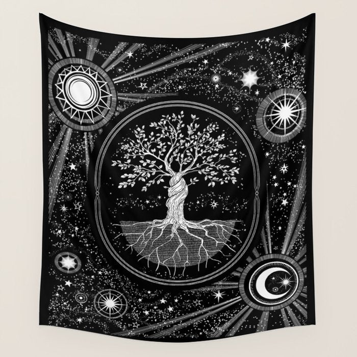 Celestial Tree of Life Wall Tapestry Gallery Image 4