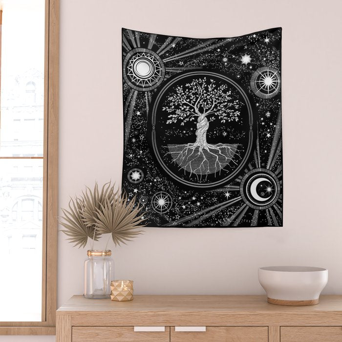 Celestial Tree of Life Wall Tapestry Gallery Image 2