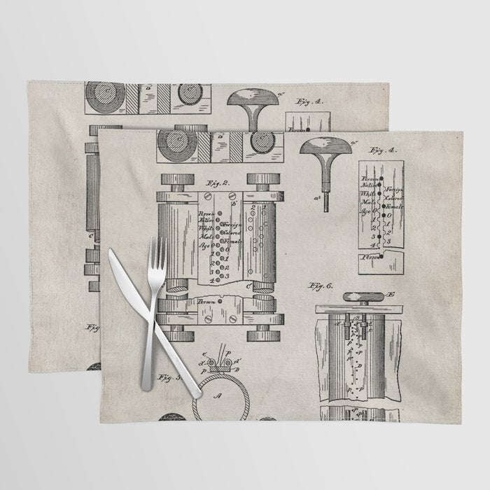 First Computer Patent - Technology Art - Antique Placemat Gallery Image 1