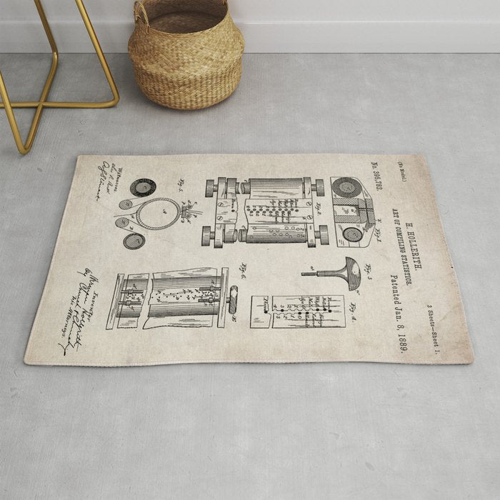 First Computer Patent - Technology Art - Antique Rug Gallery Image 1