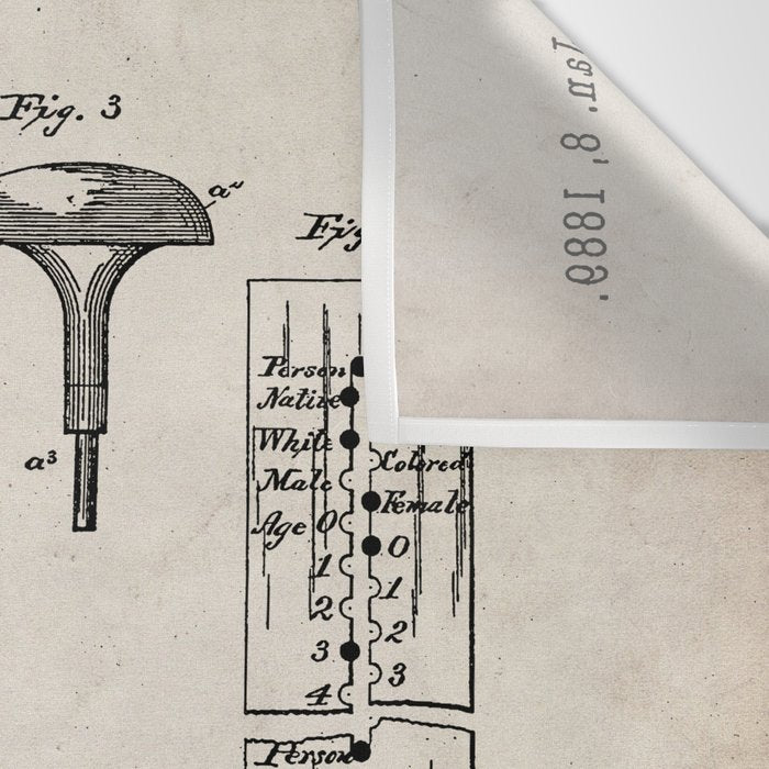 First Computer Patent - Technology Art - Antique Wall Tapestry Gallery Image 3