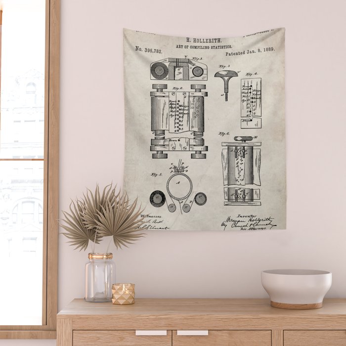 First Computer Patent - Technology Art - Antique Wall Tapestry Gallery Image 2
