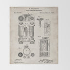 First Computer Patent - Technology Art - Antique Throw Blanket Gallery Image 2