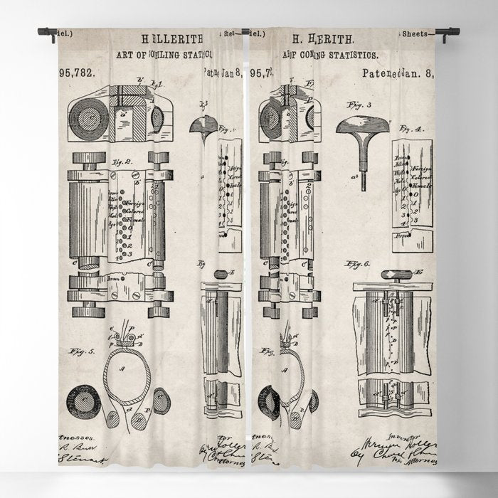 First Computer Patent - Technology Art - Antique Window Curtain Gallery Image 5