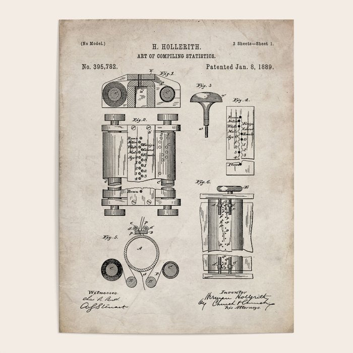First Computer Patent - Technology Art - Antique Poster Gallery Image 1