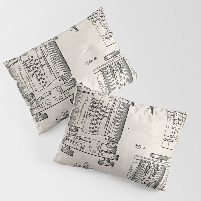 First Computer Patent - Technology Art - Antique Pillow Sham Gallery Image 1