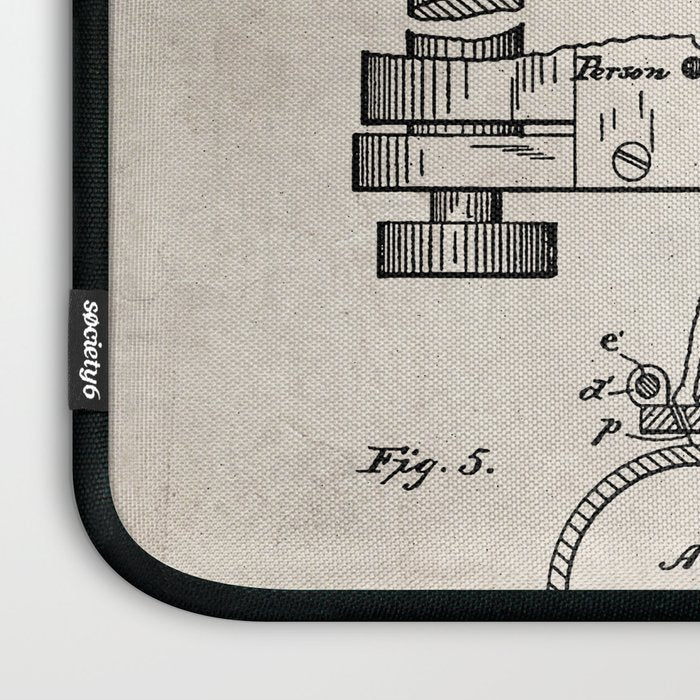 First Computer Patent - Technology Art - Antique Laptop Sleeve Gallery Image 3