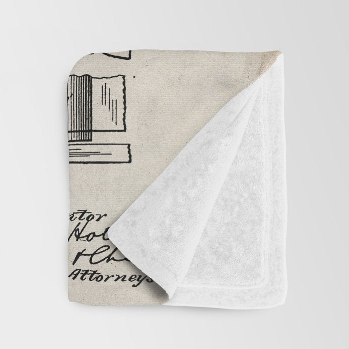 First Computer Patent - Technology Art - Antique Throw Blanket Gallery Image 3